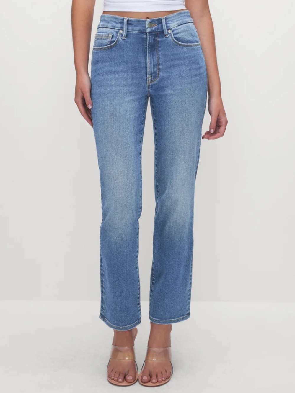 Good American NWT Always Fits Good Legs Straight Jeans 14-18